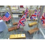A QTY OF MINIATURE FLAGS.