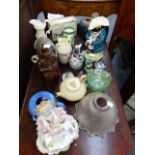 A QTY OF VICTORIAN AND OTHER CHINA, GLASS,ETC.