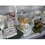 A GROUP OF VICTORIAN CHINAWARE, ETC.