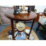AN EDWARDIAN INLAID OCCASIONAL TABLE.