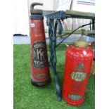 TWO GOOD VINTAGE FIRE EXTINGUISHERS FOR ORNAMENTAL USE ONLY.
