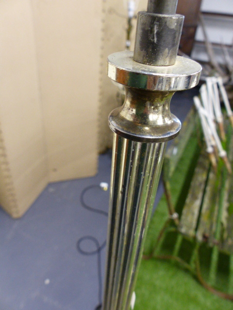 A SILVER PLATED STANDARD LAMP. - Image 6 of 6