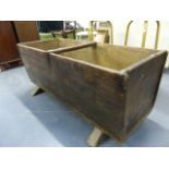 A LARGE 19th.C.ELM DOUGH BIN.