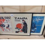 FOUR FRAMED OPERA POSTERS.