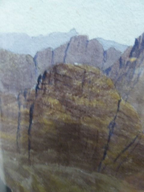 J.C. HARRISON (20th.C.) A SOUTH AFRICAN MOUNTAIN VIEW, WATERCOLOUR. 18.5 x 14cms. - Image 5 of 8