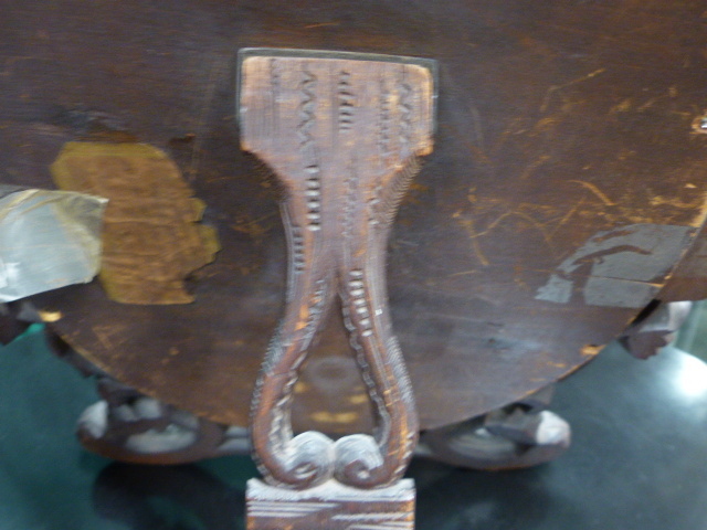 A 19th.C.CARVED BLACK FOREST TYPE EASEL BACK FRAME CONTAINING A WATERCOLOUR PORTRAIT OF A YOUNG - Image 8 of 15