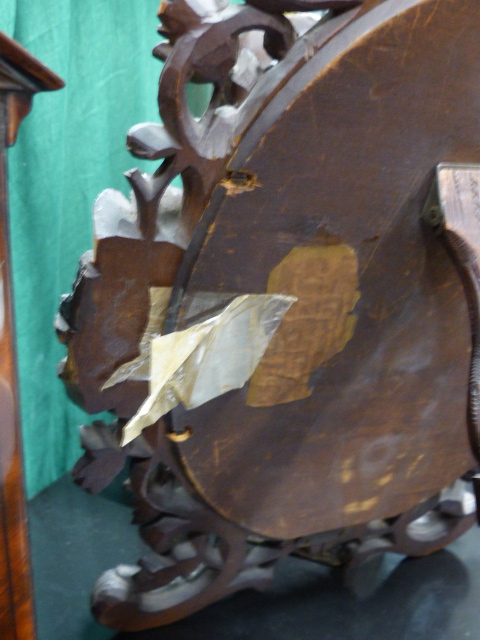 A 19th.C.CARVED BLACK FOREST TYPE EASEL BACK FRAME CONTAINING A WATERCOLOUR PORTRAIT OF A YOUNG - Image 7 of 15