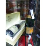 CHAMPAGNE, BOTTLE OF LANSON NOBEL CUVEE 1995 WRAPPED AND BOXED TOGETHER WITH TWO VEUVE CLIQUORT