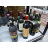 RED WINE, TWELVE MIXED BOTTLES TO INCLUDE ONE BOTTLE CHATEAU PHELAN SEGUR AND TWO BOTTLES LAY AND