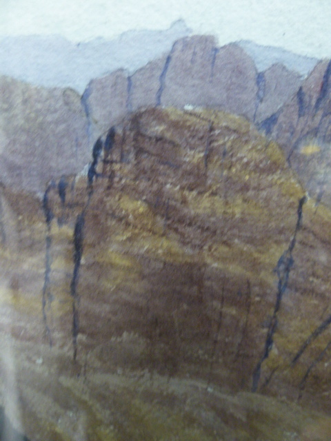 J.C. HARRISON (20th.C.) A SOUTH AFRICAN MOUNTAIN VIEW, WATERCOLOUR. 18.5 x 14cms. - Image 4 of 8