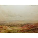 AFTER JOSEPH POWELL, HUNTERS AND SHEPHERDS ON THE MOORS. 50x 70cms. (2)