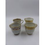 VARIOUS 19th.C. TEA BOWLS AND SAUCERS, ETC