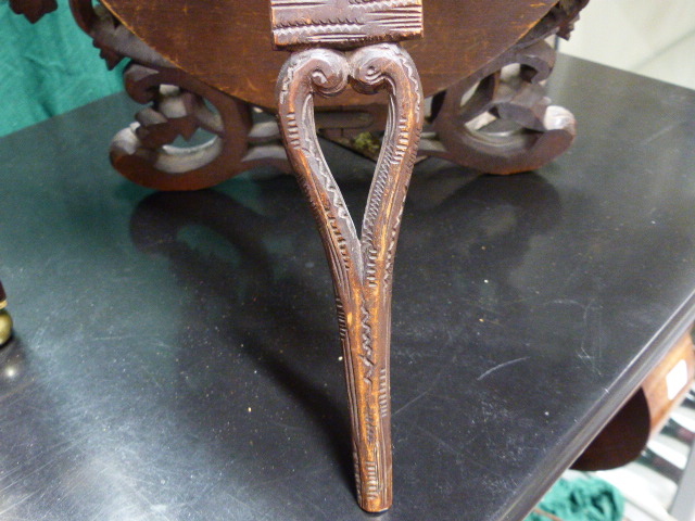 A 19th.C.CARVED BLACK FOREST TYPE EASEL BACK FRAME CONTAINING A WATERCOLOUR PORTRAIT OF A YOUNG - Image 12 of 15