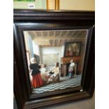 A DUTCH STYLE EBONISED RIPPLE MOULDED PICTURE FRAME, REBATE 46 x 40cms.