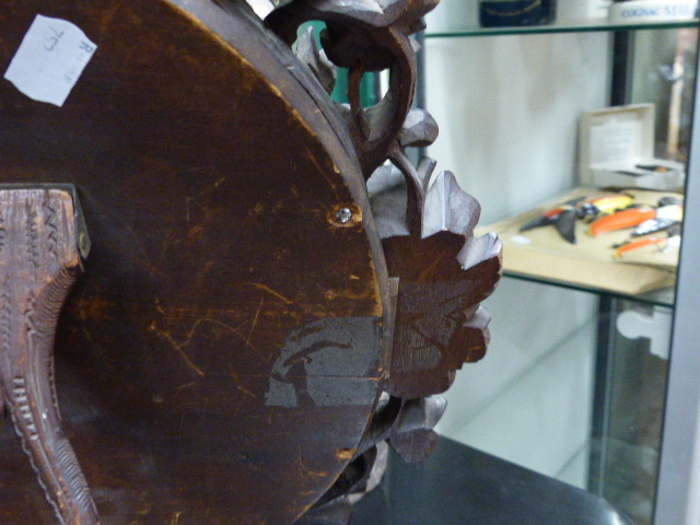 A 19th.C.CARVED BLACK FOREST TYPE EASEL BACK FRAME CONTAINING A WATERCOLOUR PORTRAIT OF A YOUNG - Image 11 of 15