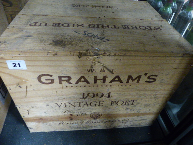 PORT, GRAHAMS 1994 VINTAGE, TWELVE BOTTLES, CASED.