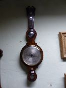 A 19th.C.FIVE GLASS BANJO BAROMETER SIGNED WALFORD, BANBURY. OVERALL H.107cms.