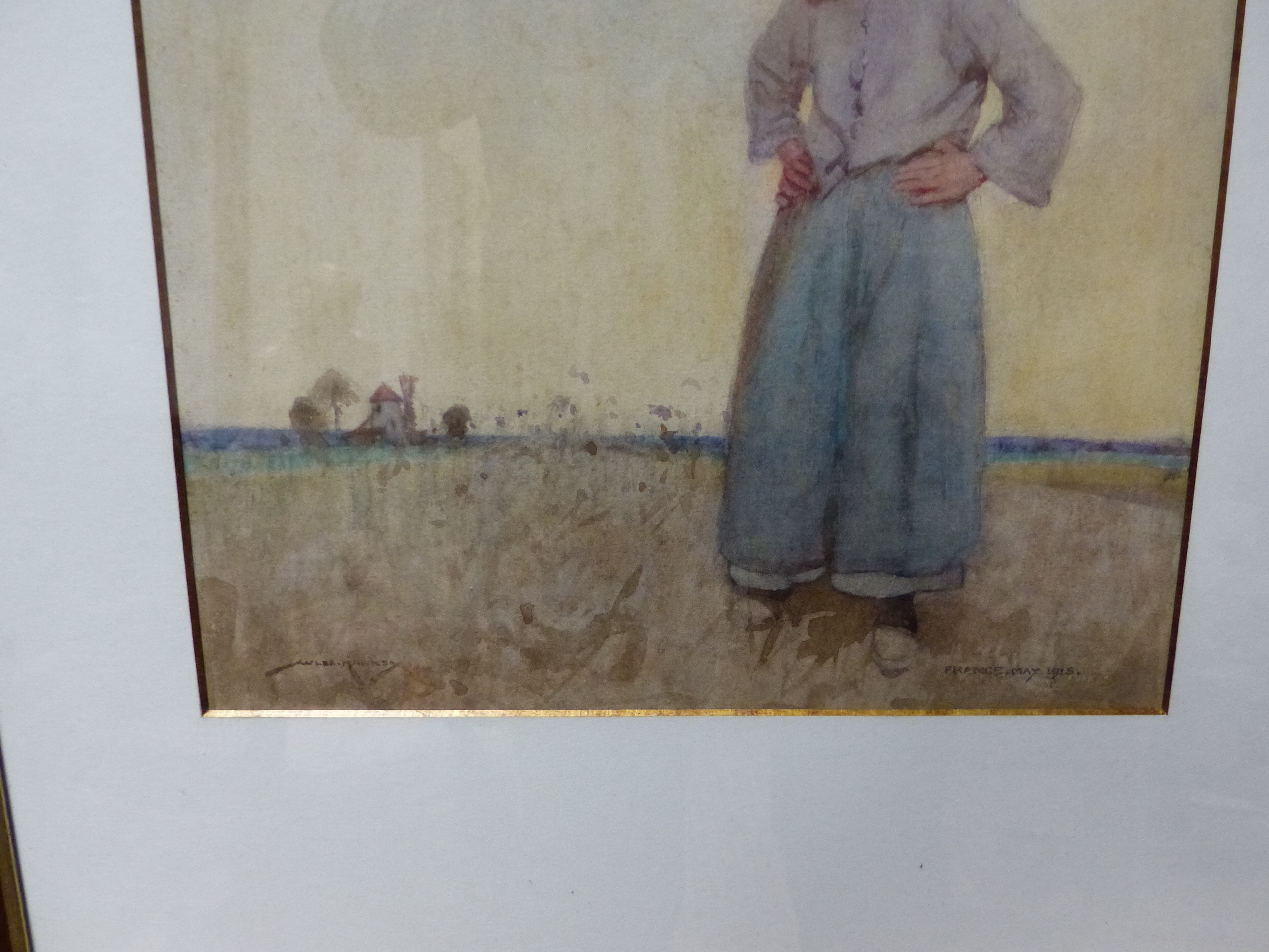 WILLIAM LEE HANKEY (1869-1952) FRANCE SIGNED WATERCOLOUR WITH GALLERY LABEL VERSO. 30 x 30cms. - Image 3 of 10