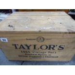 PORT, CASE OF TAYLORS 1985 VINTAGE PORT