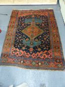 ANTIQUE PERSIAN TRIBAL RUG. 180 x 128cms.