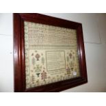 A VICTORIAN NEEDLEWORK VERSE AND ALPHABET SAMPLER BY MARY ANNE HOBLEY 1840, POSSIBLY AMERICAN. 29