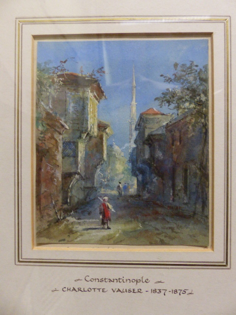 ATTRIBUTED TO CHARLOTTE VAUSER (1837-1875) CONSTANTINOPLE, WATERCOLOUR. 13 x 11cms. - Image 2 of 4