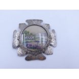 A VICTORIAN SILVER HALLMARKED REMODELLED BROOCH, DATED 1886, SILVER MAKERS MARK MDL FOR MARCUS DAVID