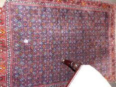 A PERSIAN BIDJAR RUG. 153 X 118cms.