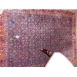 A PERSIAN BIDJAR RUG. 153 X 118cms.