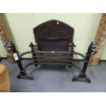 AN INTERESTING 19th.C.CAST IRON FIRE BASKET.