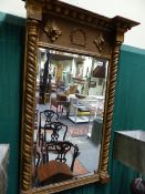 A 19th.C.GILT FRAMED PIER MIRROR. W.67 x H.101cms.