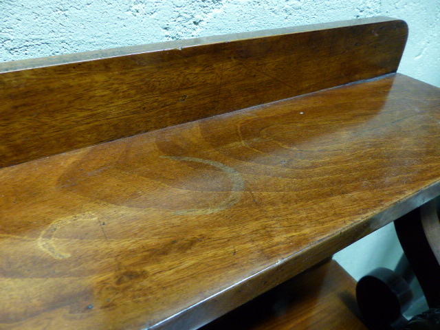 A WM.IV MAHOGANY CHIFFONIER WITH RAISED GALLERY BACK OVER FRIEZE DRAWER AND TWO DOORS. W.92 x H. - Image 14 of 19