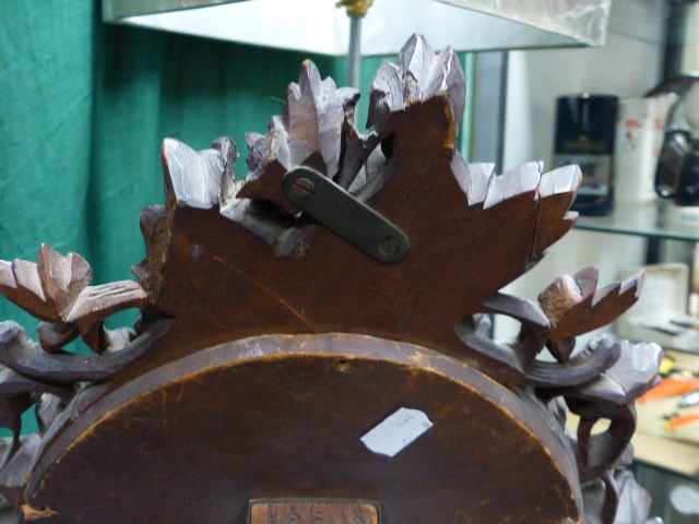 A 19th.C.CARVED BLACK FOREST TYPE EASEL BACK FRAME CONTAINING A WATERCOLOUR PORTRAIT OF A YOUNG - Image 9 of 15