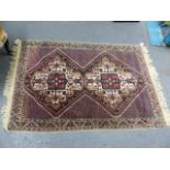 PERSIAN AFSHAR RUG. 170 x 110cms.