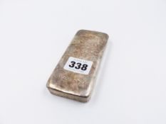 A SILVER 1 KILO BAR. STAMPED JOHNSON MATTHEY 9990, LONDON.