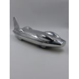 AN ALLOY STYLISED DESK TOP MODEL OF BLUEBIRD, LAND SPEED RECORD CAR.