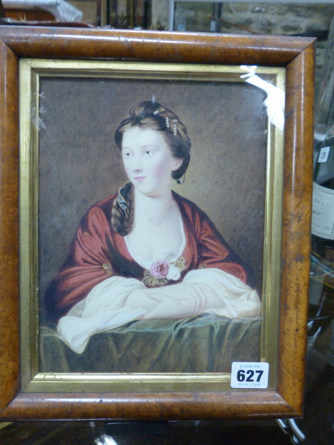 18th/19th.C. ENGLISH SCHOOL. PORTRAIT OF A LADY, WATERCOLOUR. 24 x 18cms. - Image 10 of 21