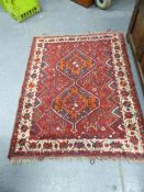 PERSIAN SHIRAZ RUG. 150 x 120cms.