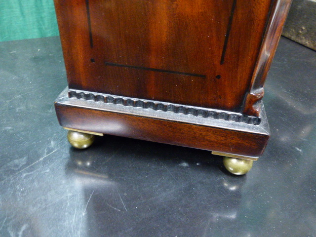 VULLIAMY,LONDON . A LATE GEORGIAN MAHOGANY AND EBONY INLAID BRACKET CLOCK. PLAIN SILVERED DIAL - Image 11 of 39