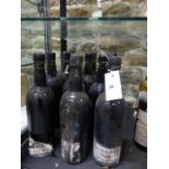 PORT, TWELVE BOTTLES, SOME UNLABELLED COCKBURNS VINTAGE 1955.