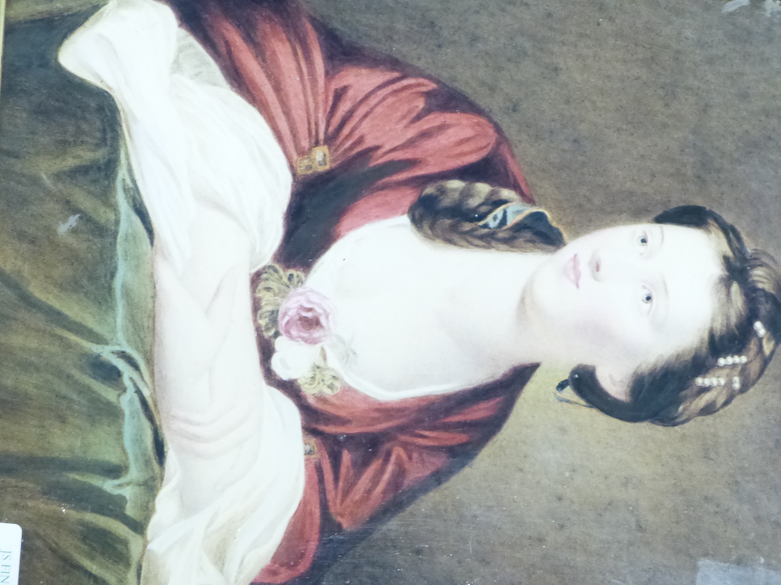 18th/19th.C. ENGLISH SCHOOL. PORTRAIT OF A LADY, WATERCOLOUR. 24 x 18cms. - Image 2 of 21