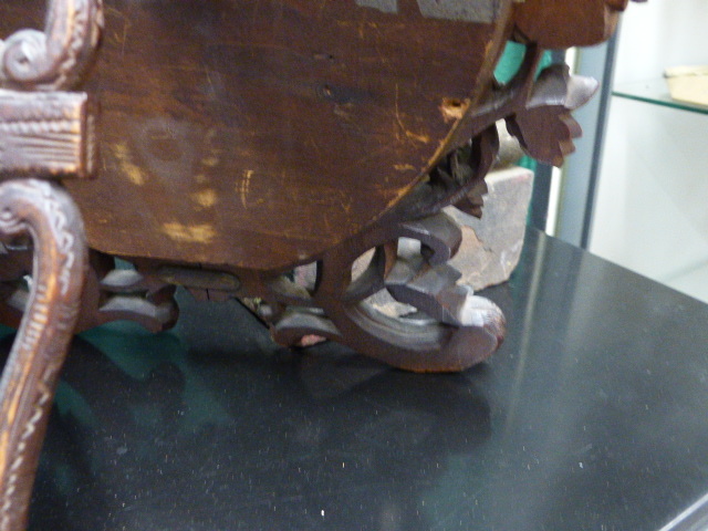 A 19th.C.CARVED BLACK FOREST TYPE EASEL BACK FRAME CONTAINING A WATERCOLOUR PORTRAIT OF A YOUNG - Image 15 of 15