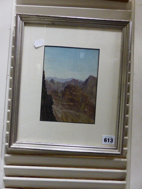 J.C. HARRISON (20th.C.) A SOUTH AFRICAN MOUNTAIN VIEW, WATERCOLOUR. 18.5 x 14cms. - Image 3 of 8