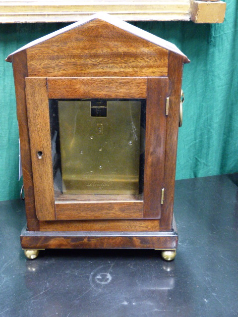 VULLIAMY,LONDON . A LATE GEORGIAN MAHOGANY AND EBONY INLAID BRACKET CLOCK. PLAIN SILVERED DIAL - Image 12 of 39