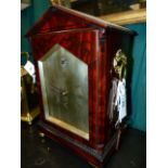 VULLIAMY,LONDON . A LATE GEORGIAN MAHOGANY AND EBONY INLAID BRACKET CLOCK. PLAIN SILVERED DIAL