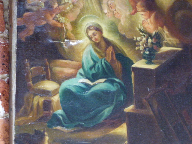 ITALIAN SCHOOL AFTER THE OLD MASTERS A RELIGIOUS SCENE OF MARY AND OTHER FIGURES OIL ON CANVAS, - Image 3 of 15