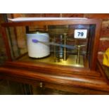 A GOOD 20th.C.MAHOGANY CASED BAROGRAPH, UNSIGNED.