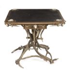 VINTAGE BLACK FOREST GAME TABLE