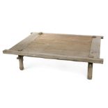 RUSTIC CARVED WOOD COFFEE TABLE