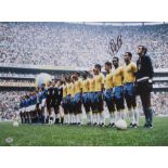 PELÉ SIGNED CANVAS IMAGES PAIR